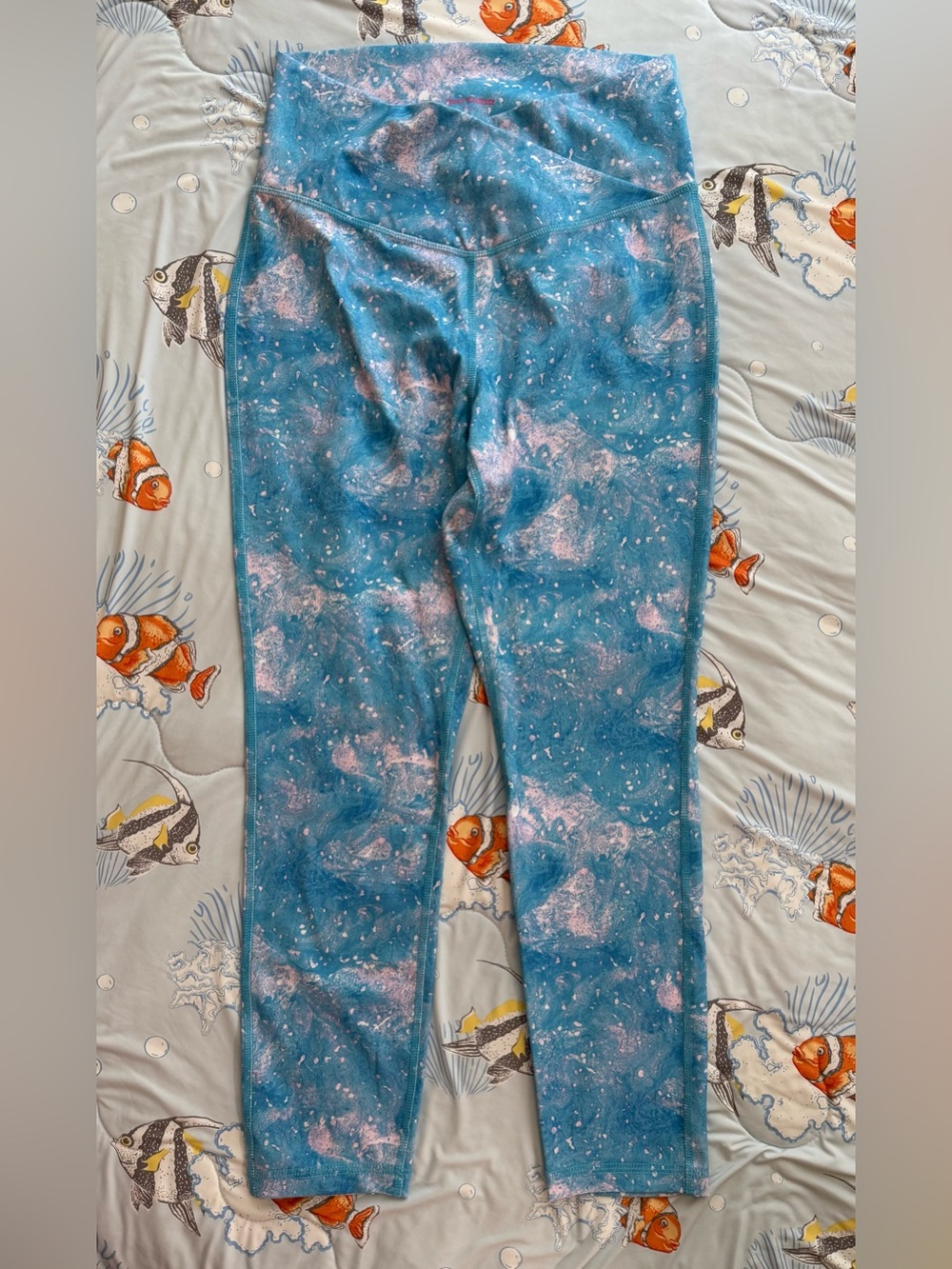 Juicy Girls' Teal and Pink Galaxy Print Leggings